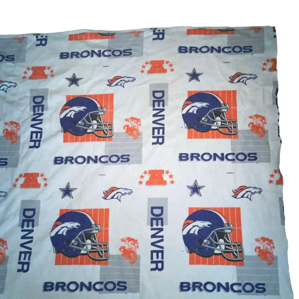 Rare Vintage NFL Denver Broncos Football Blanket Throw Northwest Company 88X74